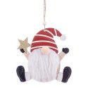 Pendentif pere noel bois 15 x 15 cm