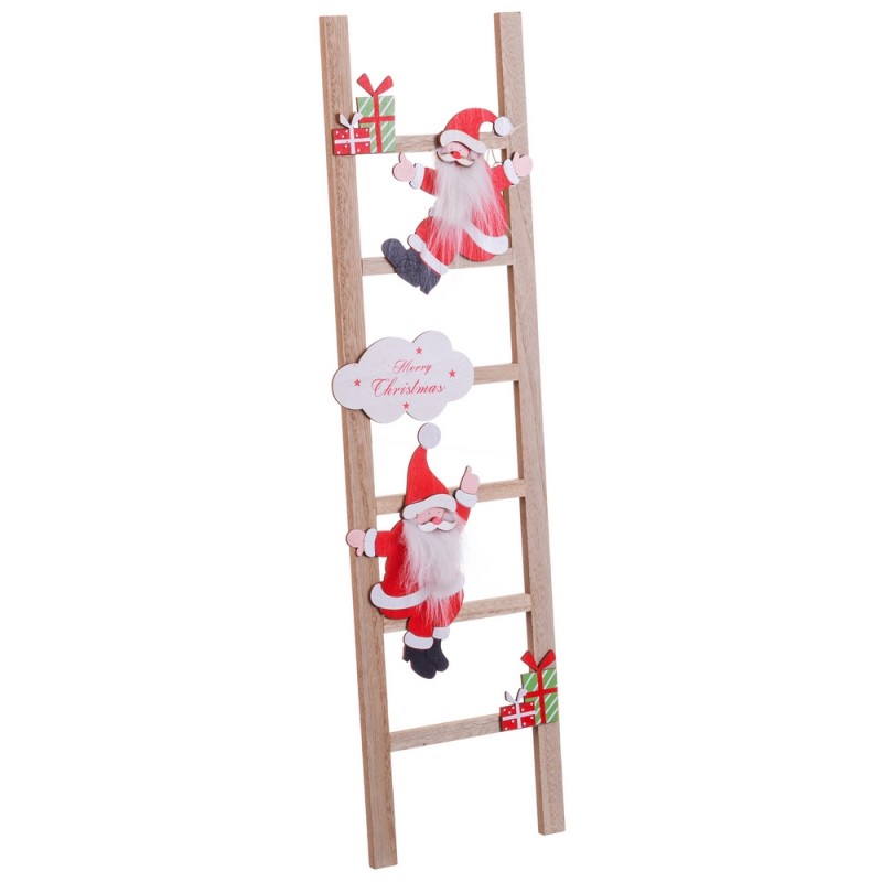 Échelle père Noël échelle en bois 17 x 1,80 x 60 cm