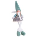 Poupee fille avec jambes en tissu turquoise 15 x 9 x 45 cm