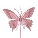 Choisissez papillon en tissu rose 10 cm