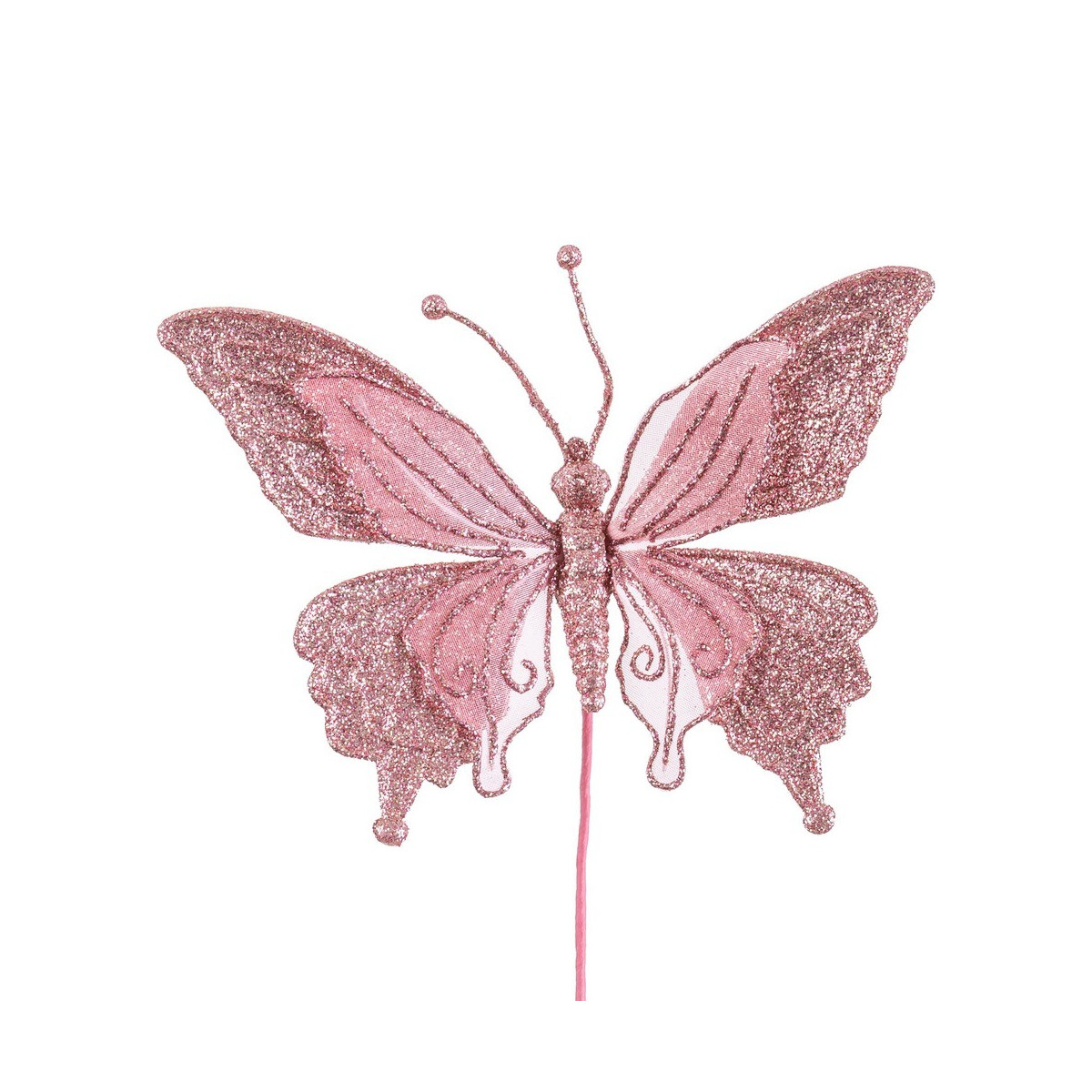Choisissez papillon en tissu rose 10 cm