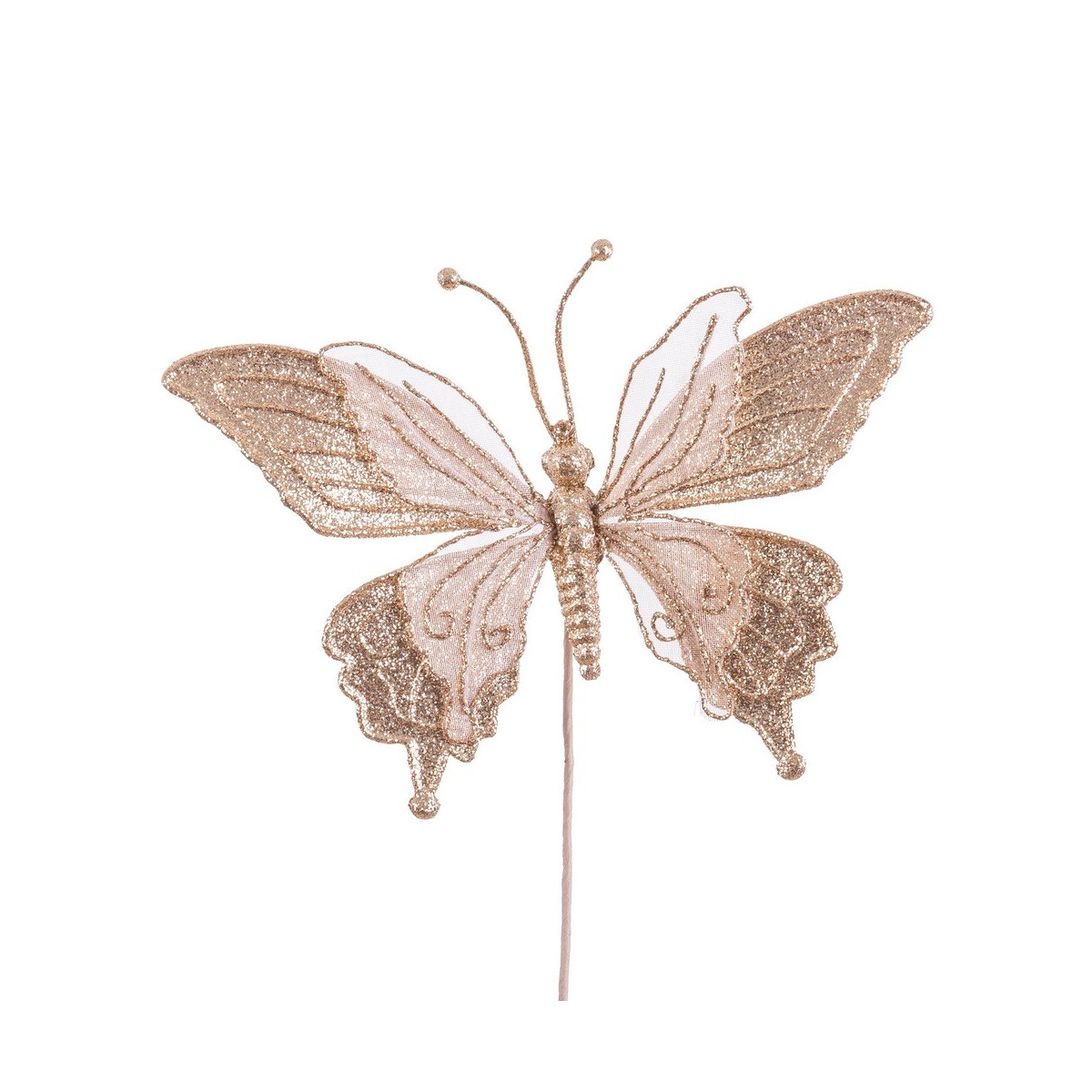 Pique tissu papillon or 10 cm