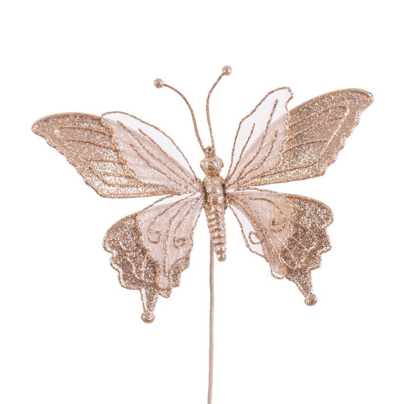 Choisir papillon tissu or 10 cm