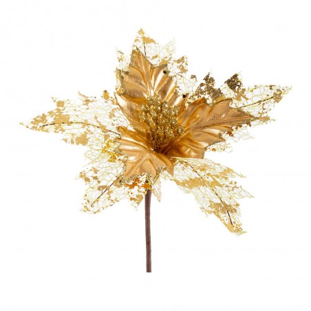 Poinsettia tissu or 23 x 27 cm