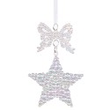 Pendentif nœud étoile en plastique 16 x 6 cm