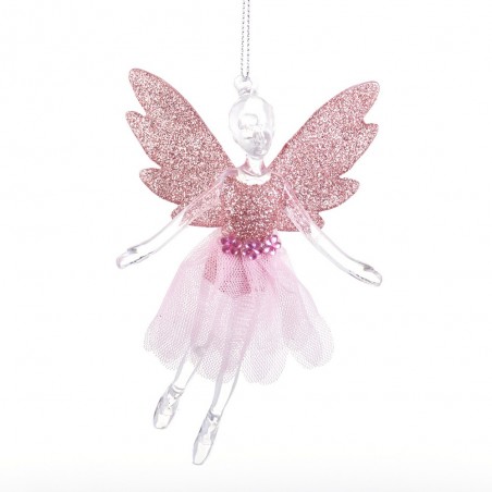 Pendentif papillon rose 13 x 8 x 4 cm