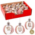 Boule en plastique avec lumière rose 3 m 6 x 6 x 6 cm