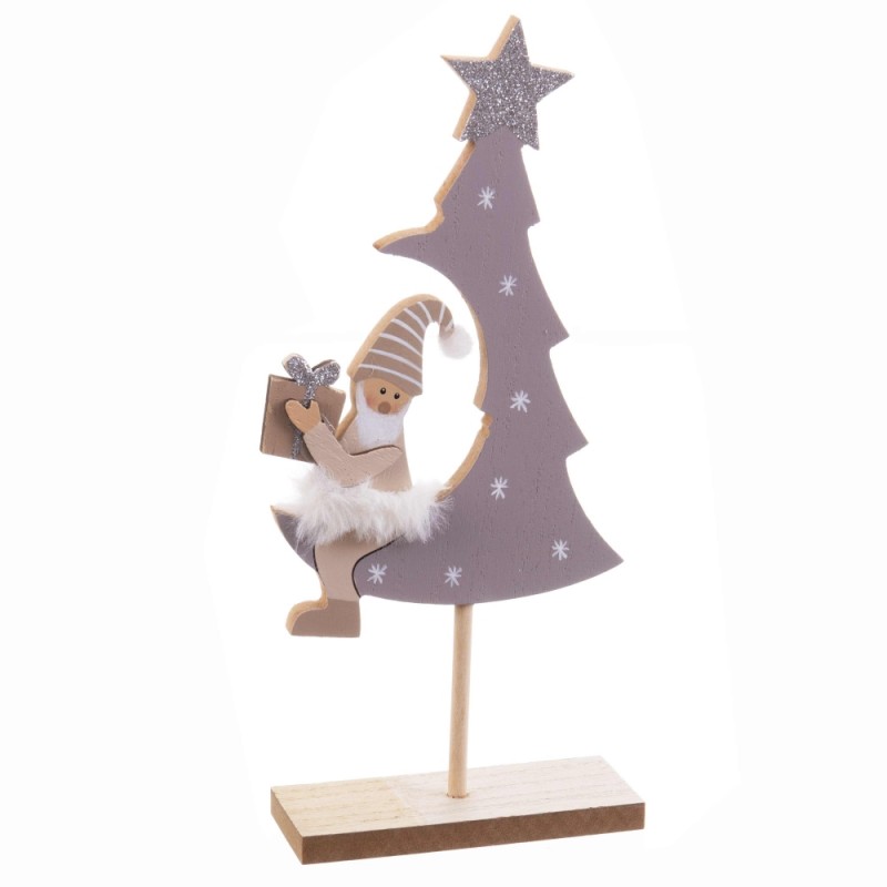Socle père noël en bois 13 x 4 50 x 26 cm