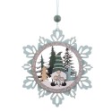 Pendentif etoile bois bleu