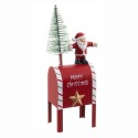 Boîte aux lettres arbre et père Noël métal 5,50 x 4 x 17 cm