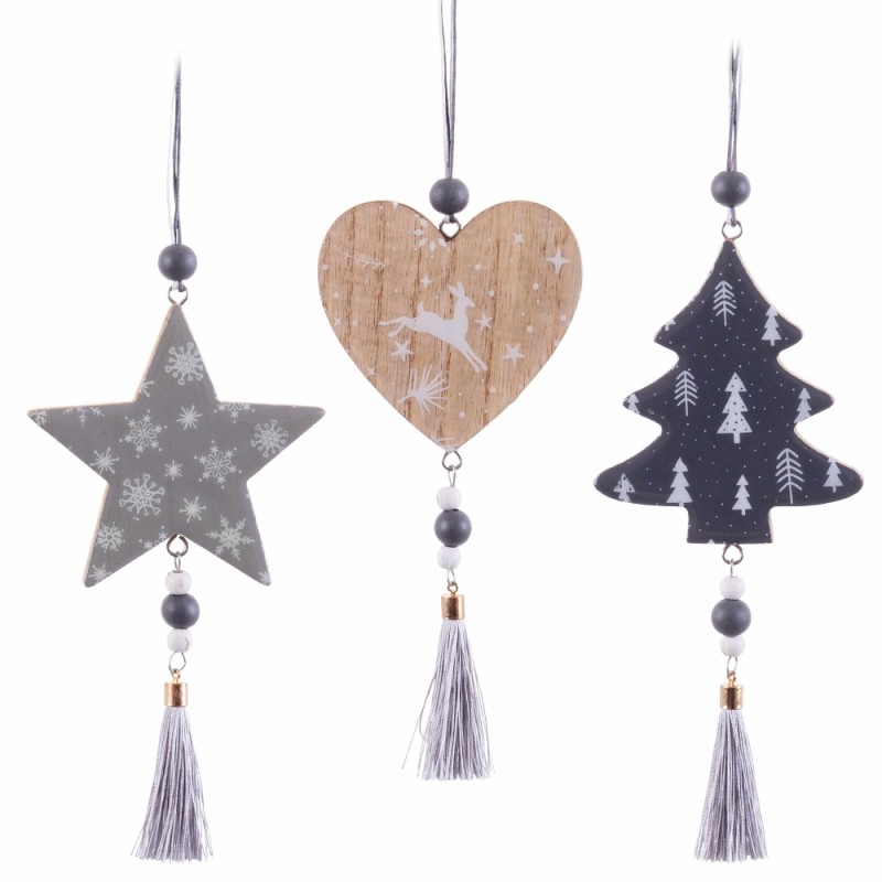 Pendentif bois chiffres 3 m 9 x 8 x 1 cm