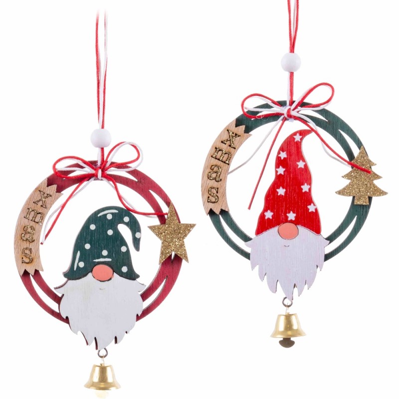 Pendentif pere noel bois 2 m 9.50 x 8.50 x 0.80 cm