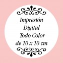 Sac à dos blanc avec logo ou photo imprimé en couleur et texte personnalisé