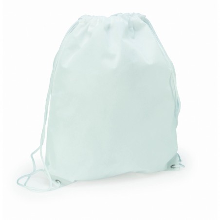 Sac à dos blanc avec logo ou photo imprimé en couleur et texte personnalisé