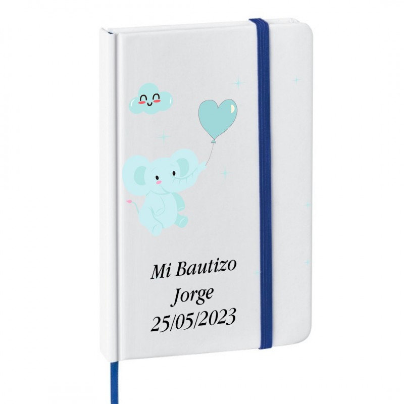 Carnet de baptême ou baby shower personnalisé avec texte et date Carnet de baptême ou baby shower personnalisé avec texte et date
