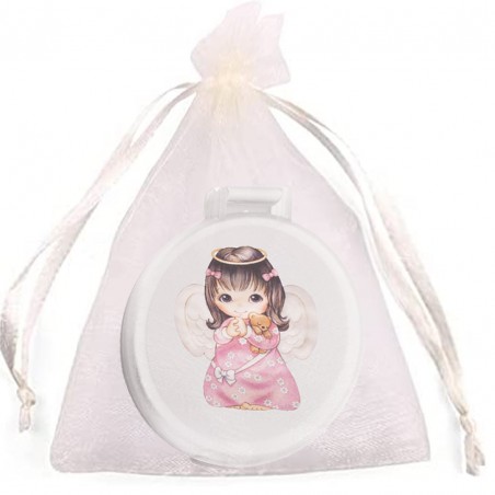 Miroir blanc avec autocollant Little Angel Girl dans un...