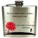 Flasque de mariage personnalisée en couleur avec texte personnalisé