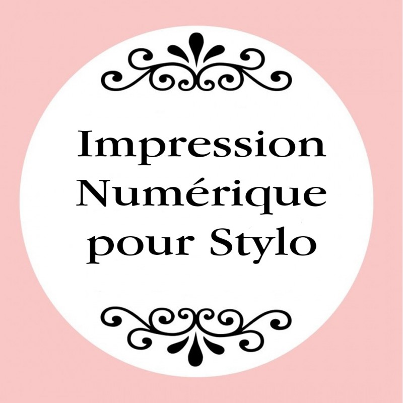 Personnalisation avec impression numérique avec texte photo ou logo en couleur pour stylos