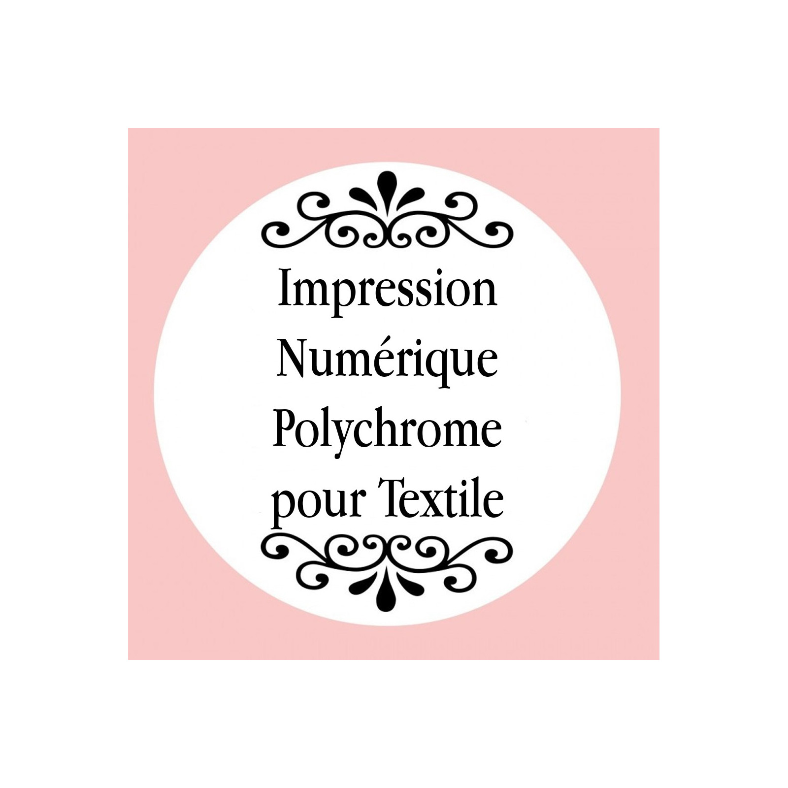 Personnalisation avec impression numérique avec texte photo ou logo en couleur pour textile