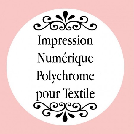 Personnalisation avec impression numérique avec texte photo ou logo en couleur pour textile