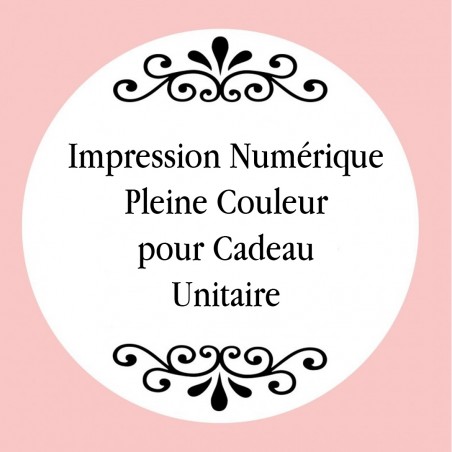 Personnalisation avec impression numérique avec texte,...
