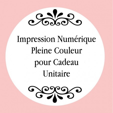 Personnalisation avec impression numérique avec texte photo ou logo en couleur