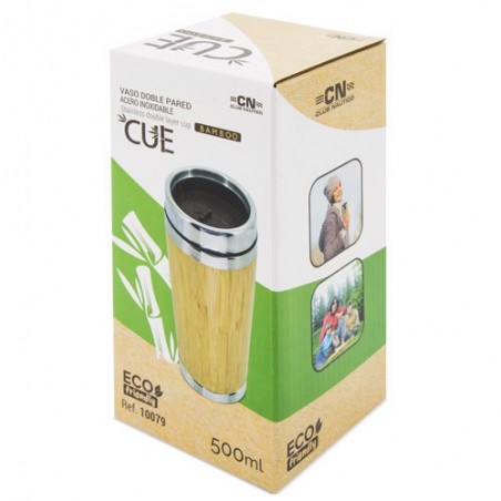 Gobelet Isotherme en Bambou 500ml Double Couche pour Maintenir la Température