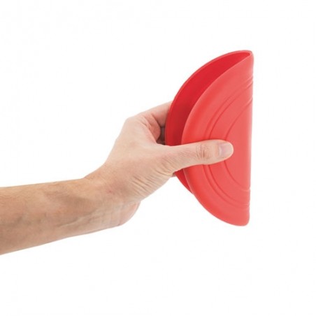 Chien heureux au frisbee