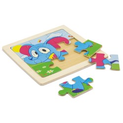 Ensemble De 5 Puzzles Junior En Bois Naturel
