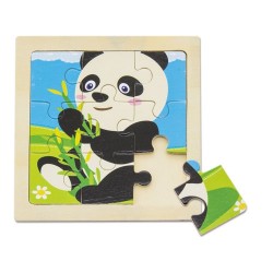 Ensemble De 5 Puzzles Junior En Bois Naturel