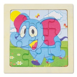 Ensemble De 5 Puzzles Junior En Bois Naturel