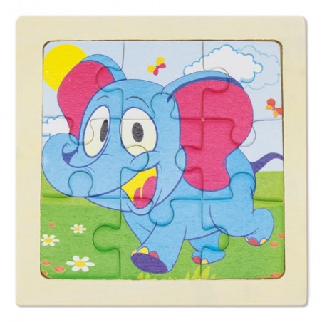 Set de 5 Puzzles Infantiles de Madera Animales y Vehículos