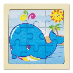 Ensemble De 5 Puzzles Junior En Bois Naturel