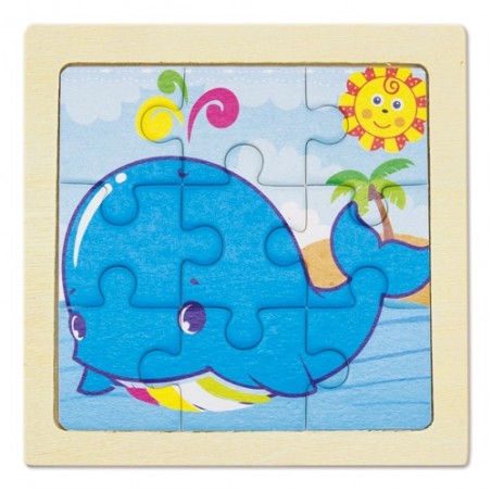 Set de 5 Puzzles Infantiles de Madera Animales y Vehículos