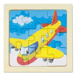 Ensemble De 5 Puzzles Junior En Bois Naturel