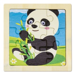 Ensemble De 5 Puzzles Junior En Bois Naturel