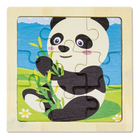Set de 5 Puzzles Infantiles de Madera Animales y Vehículos