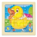 Ensemble de 5 puzzles junior en bois naturel