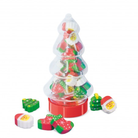 Set gommes de noël sapin