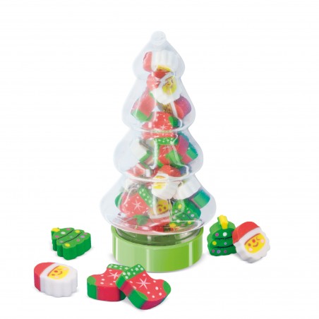 Ensemble de gommes en forme de sapin de Noël