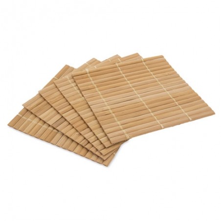 Ensemble de 5 sous-verres en bambou ceylan