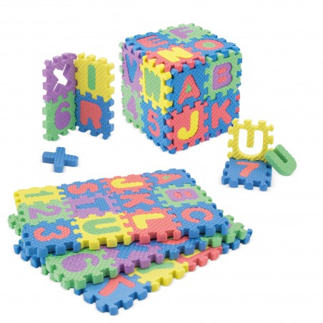 Puzzle en Mousse EVA avec Lettres et Chiffres Jouet Éducatif pour Enfants