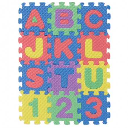 Puzzle en Mousse EVA avec Lettres et Chiffres Jouet Éducatif pour Enfants