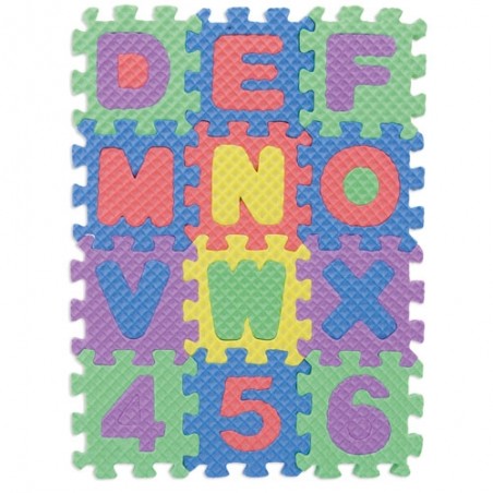 Puzzle en Mousse EVA avec Lettres et Chiffres Jouet Éducatif pour Enfants