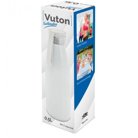 Bidon en aluminium avec couvercle en silicone sublimation