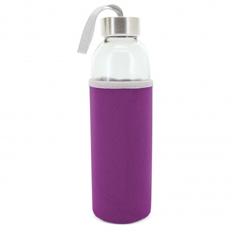 Bouteille en verre avec housse en néoprène Cadeau pratique et élégant pour les invités