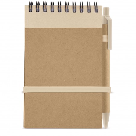 Cahier recyclé avec stylo