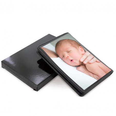 Porte cartes noir pour homme personnalisé avec photo en couleur