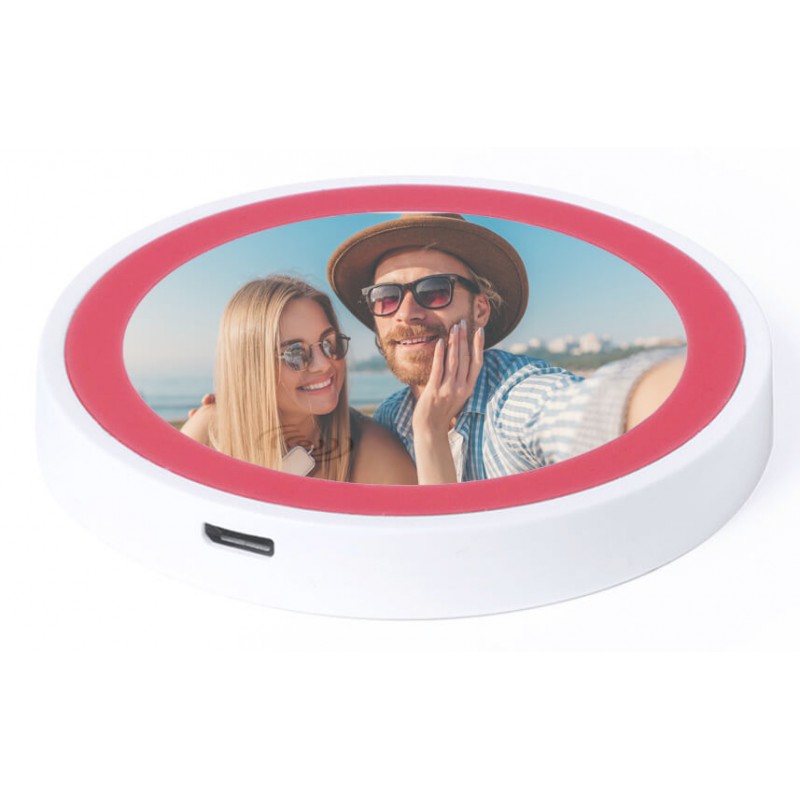 Chargeur sans fil personnalisé avec photo en couleur