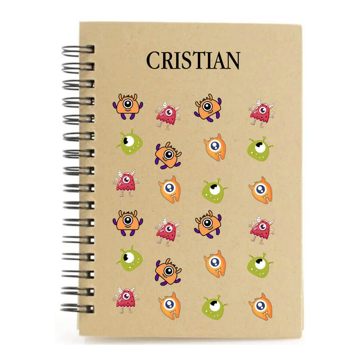 Carnet de monstres personnalisé avec nom